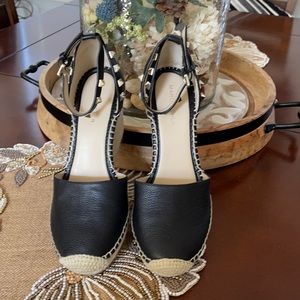 Marc Fisher black studded espadrilles!
